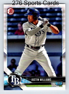 2018 Bowman #BP10 Justin Williams Tampa Bay Rays
