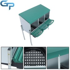 For Chicken Nest Box Green 3 Hole Chicken Nesting Box With Metal Legs Roll Away