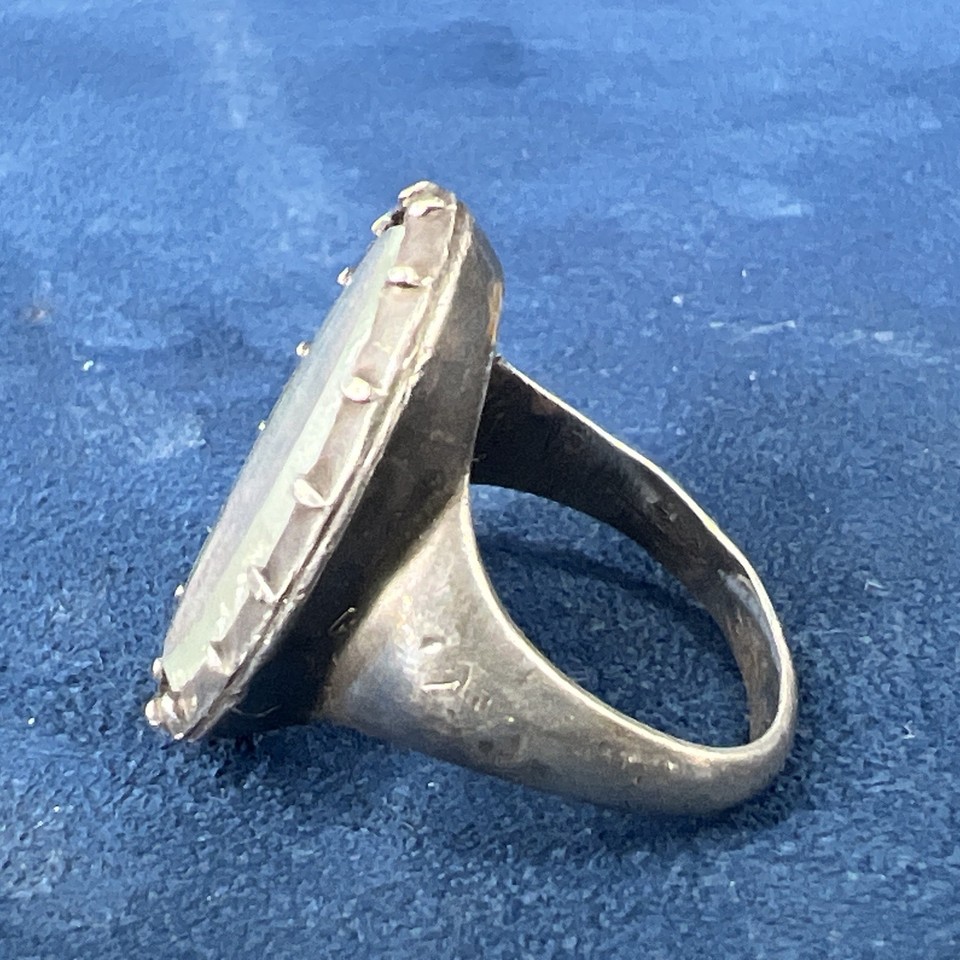 Bague Ancienne En Argent 925 Du Mexique - Taille 49, Anneau Simple Et épuré, Occasion
