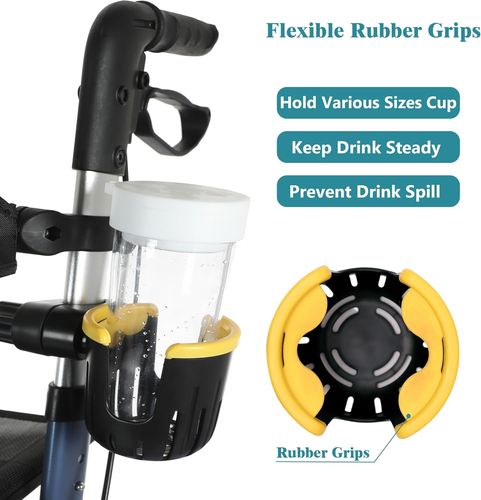 Andador Andador Portavasos Ajustable Clip-On Soporte para Bebidas Ancho Marco Plano Barras - Imagen 3 de 12