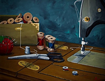 Grandmas Sewing Box, by artist Herschel fall
