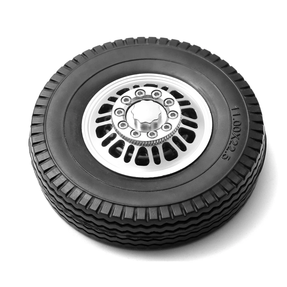 1 Pair Metal Wheel Rim Front Wheel Hub For 1/14 Tamiya Tractor RC Car CNC Part - Image 4 of 4