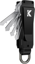 Key Organizer for Men Compact Holder Minimalist Minimalist, Brushed Black