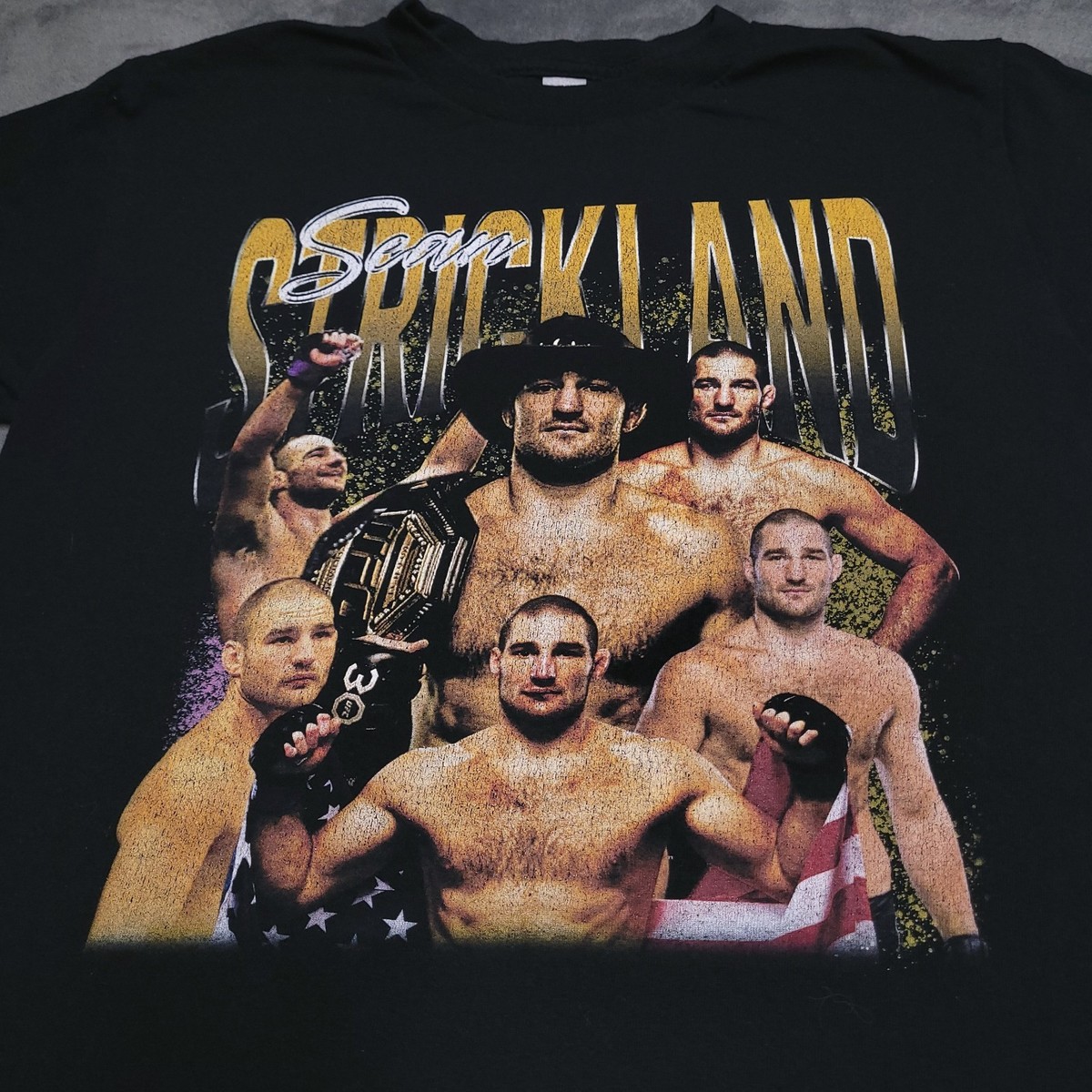 UFC Sean Strickland Rap Tee Youth Small Black MMA Champion