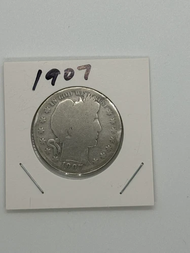 1907 Barber, Liberty Head, Morgan Half Dollar Good Condition