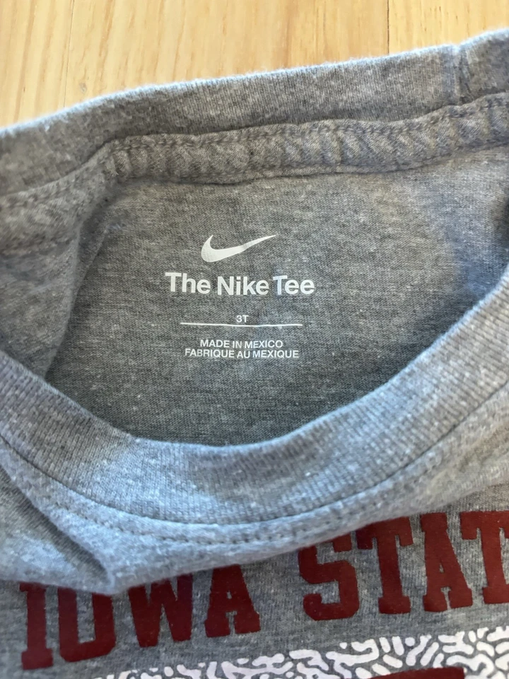 Toddler 2T /3T Nike Iowa State Cyclones T-shirt Tee NCAA BIG 12: Light Wear - Image 4 of 4