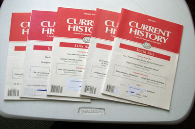 5 ''Current History/ 2018 Journal Of World Affairs/Africa/Eutope  &  More''  VG