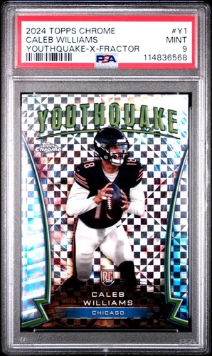 2024 TOPPS CHROME YOUTHQUAKE X-FRACTOR #Y1 CALEB WILLIAMS PSA 9