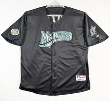 Vintage Florida Marlins Willis 35 Jersey Mens 60 Black MLB Majestic World Series