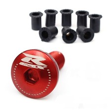 For Suzuki GSXR 600/750 00-03 02 01 Windscreen Fairing Bolts Screws RED