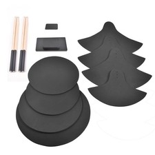 Drum Mute Pads, Cymbal Silencers Set, 12-Piece Drum Dampeners Kit with Cymbal...