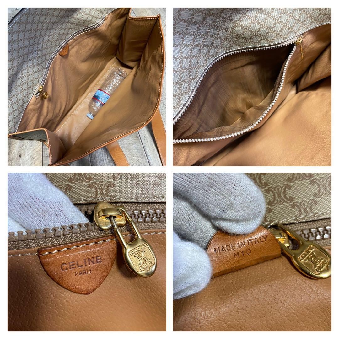 Authentic☆Celine Logo Macadam Pattern Leather Tot… - image 10