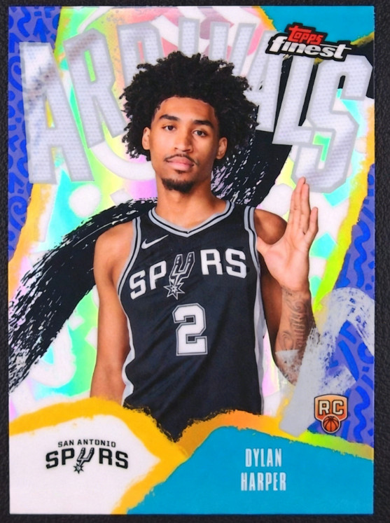 Dylan Harper 2025-26 Topps Finest Refractor Arrivals Rookie RC Spurs #A-2
