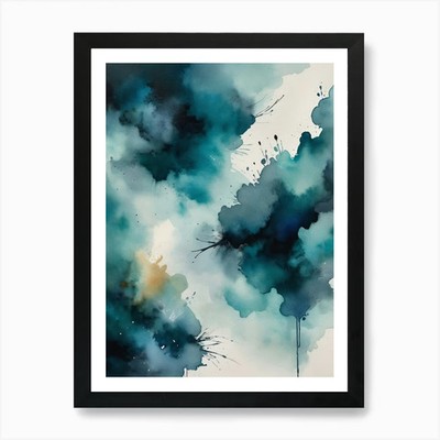 Wolken am Himmel 1 Kunstdruck gerahmt Wandbild Poster Leinwanddruck Bild