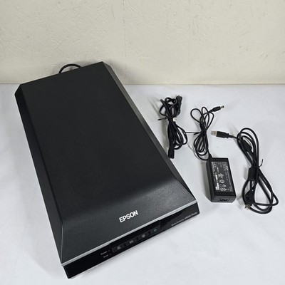 EPSON Perfection V600 J252A Photo & Document Scanner w/ Power Supply & USB Cord