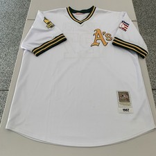 Mitchell & Ness Catfish Hunter Oakland As Jersey 56 3XL Cooperstown HOF 1987