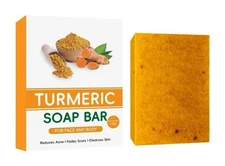 Natural Turmeric Soap Bar for Face & Body – Turmeric Skin Brightening Soap for D