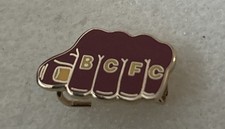 Old Rare Collectible Bradford City Supporter Enamel Badge smart Fist Design BCFC