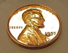 1955 Choice Proof  Lincoln Wheat Cent EYE CANDY Blazing Red Beauty #208 ~ 3