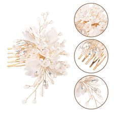 Hair Comb Slides Bride Flower Side Floral Combs Bridal for Wedding