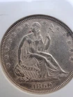 1860 - O Seated Liberty Half Dollar VF+ Condition Great Details