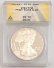 2011 W Proof American Silver Eagle ANACS PF70 Deep Cameo Mirror Finish