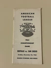 1965 AFL Football Championship Game Press Media Guide Buffalo Bills VS Chargers