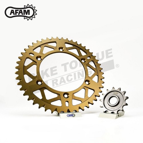 AFAM Steel / Hard Anodised Alloy Sprocket Pair fits KTM 250 SX (2T MX) 2004 - Picture 2 of 3