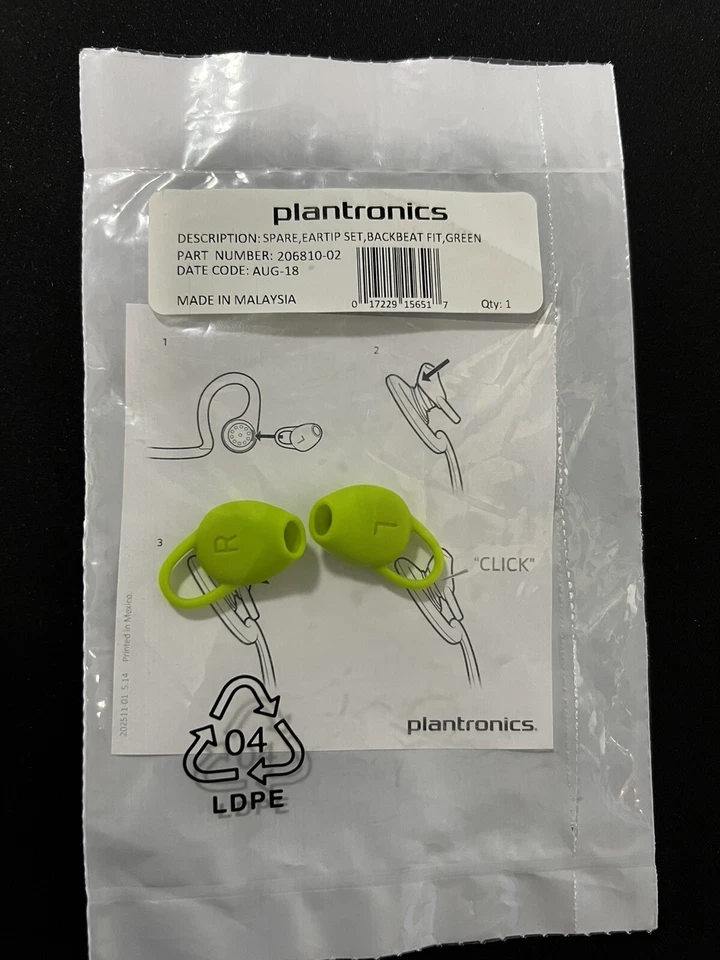 Genuine Plantronics 206810-02 Spare Ear Tips for BackBeat FIT, 2100, 3100, 3150 - Image 4 of 4