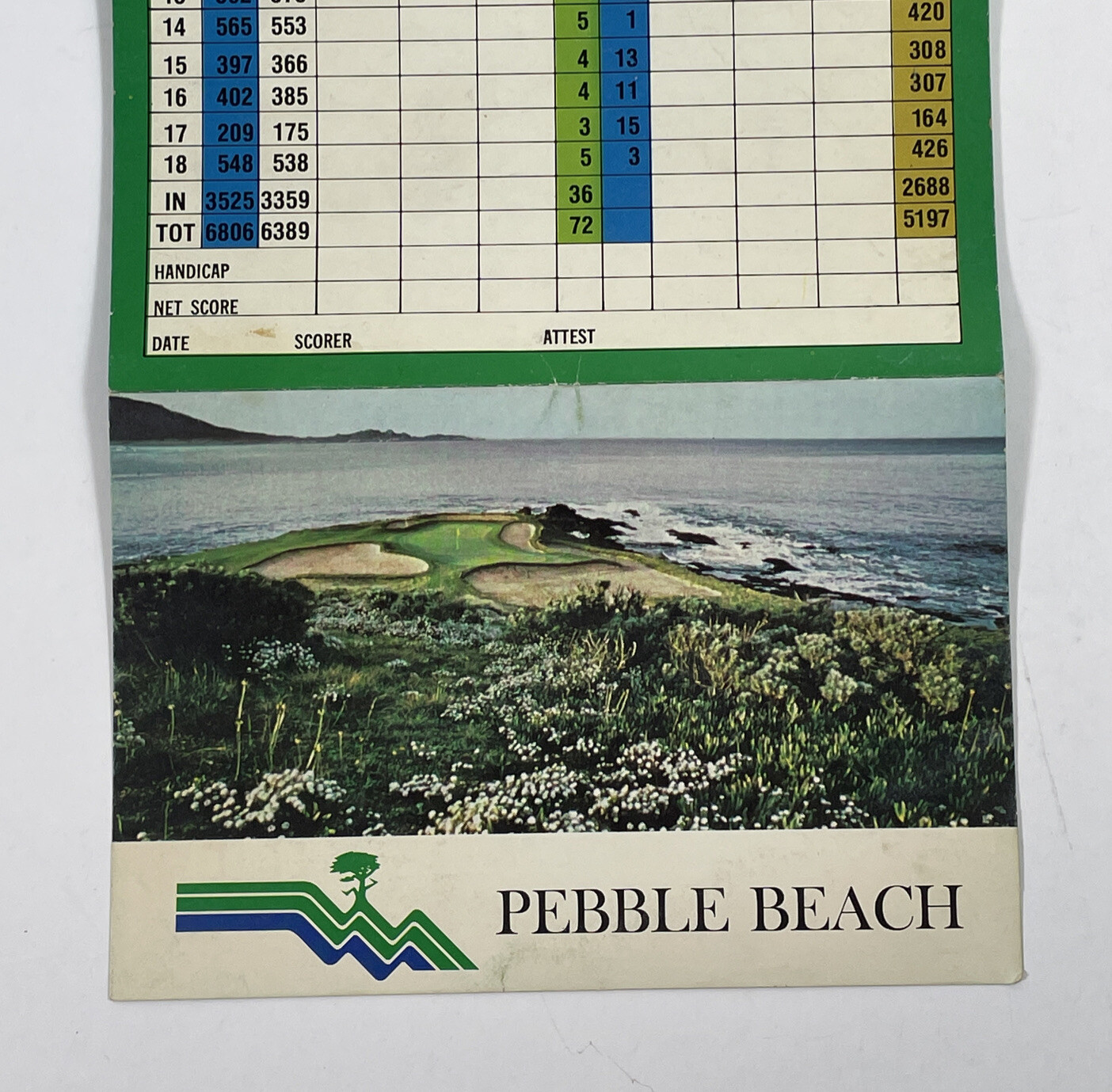 1979 Pebble Beach Scorecard Unused Nice Vintage Golf eBay