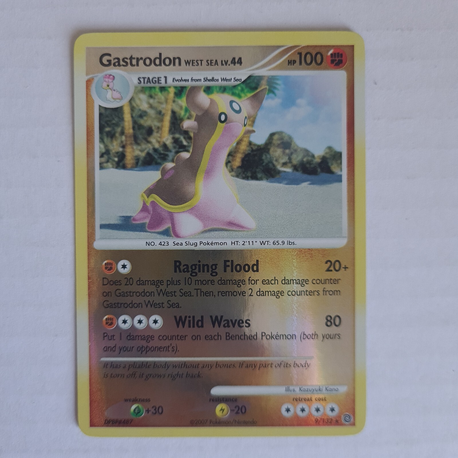 Gastrodon West Sea 9/132 Pokemon Secret Wonders Trading Card Reverse Holo 2007