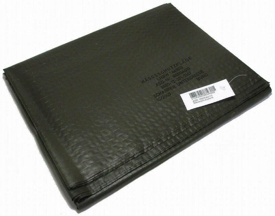 Lona base sábana bajera del ejército alemán OD militar impermeable almohadilla de lona NUEVO Foto 2 de 4