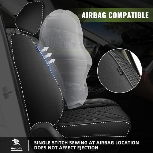 Full Set Car Seat Cover Fit for Jeep Gladiator 2020-2025 Faux Leather (5 Seats) - Picture 2 of 9