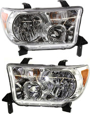 Driver Passenger Side Headlight for Toyota Tundra 2007-2013 Halogen With bulb s