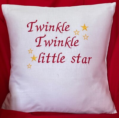 Neu Baby Kinderzimmer Twinkle kleiner Stern bestickt Geburtstagsgeschenk 14''X14'' Kissen 