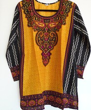 Indian bollywood kurti kurta top Pakistani tunic crepe kurti Printed long sleeve