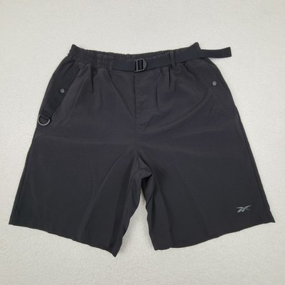 Reebok TS ARS / Utility Shorts Mens Large L 9'' Inseam Black 100% Nylon Hiking