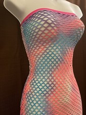 Stripper Tube Dress Fishnet Handmade Exotic Dancewear