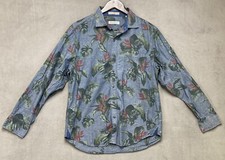 Tommy Bahama Medium Casual Button Down Long Sleeve Floral Shirt Palm Tropical