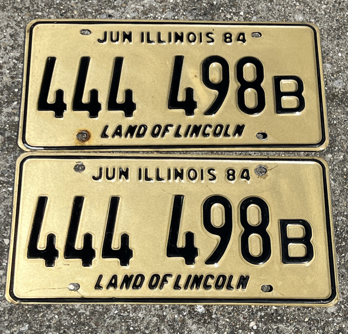 Illinois Land Of Lincoln 1984 B Truck License Plates Pair Of 2 eBay