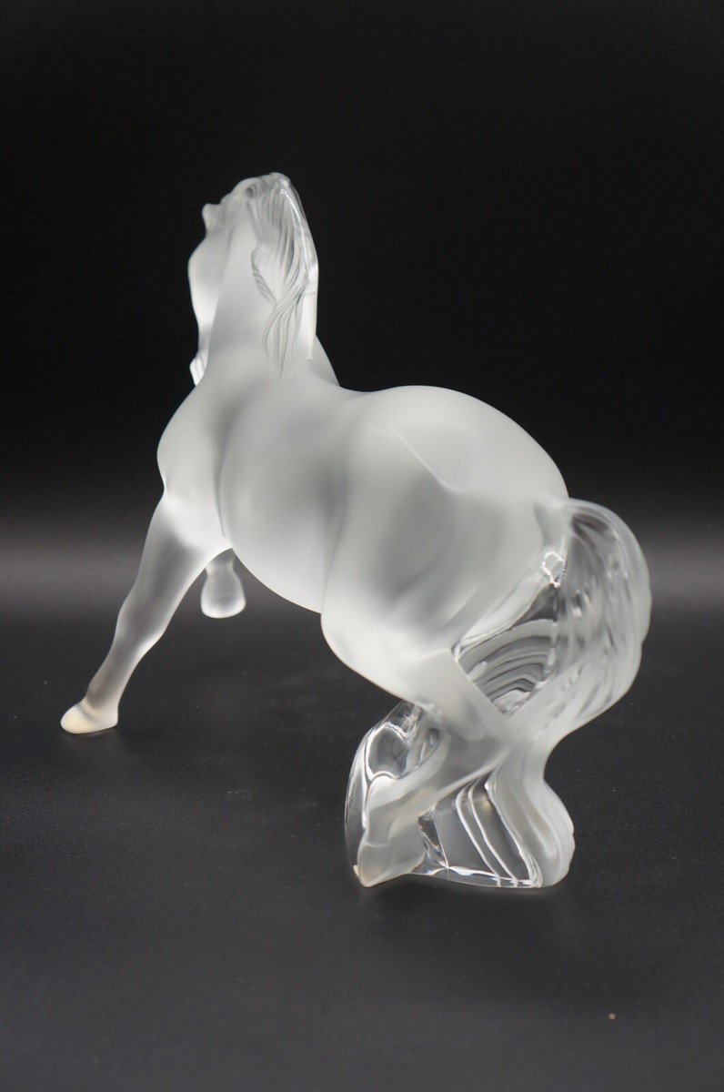 LALIQUE 馬のガラス彫刻 France Lalique Crystal Mistral Horses. | eBay