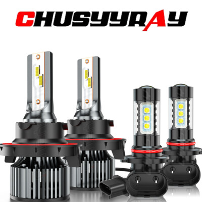 For Jeep Liberty 2008-2012 Diamond white LED Headlight High/Low + Fog Light Bulb