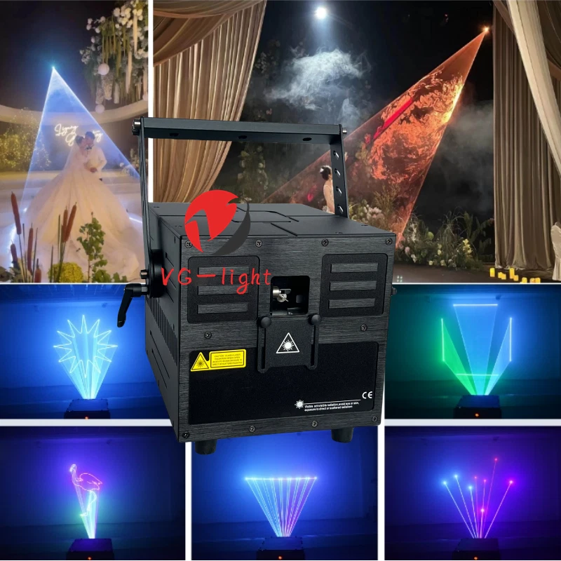 Profesional 10W RGB Animation Laser Show Lights Night Club DJ Pro Laser Lighting - Image 4 of 4