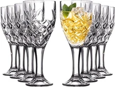 "Vintage Highball Goblet Glassware Set | 8 Tumbler Glasses | Elegant and Timeles