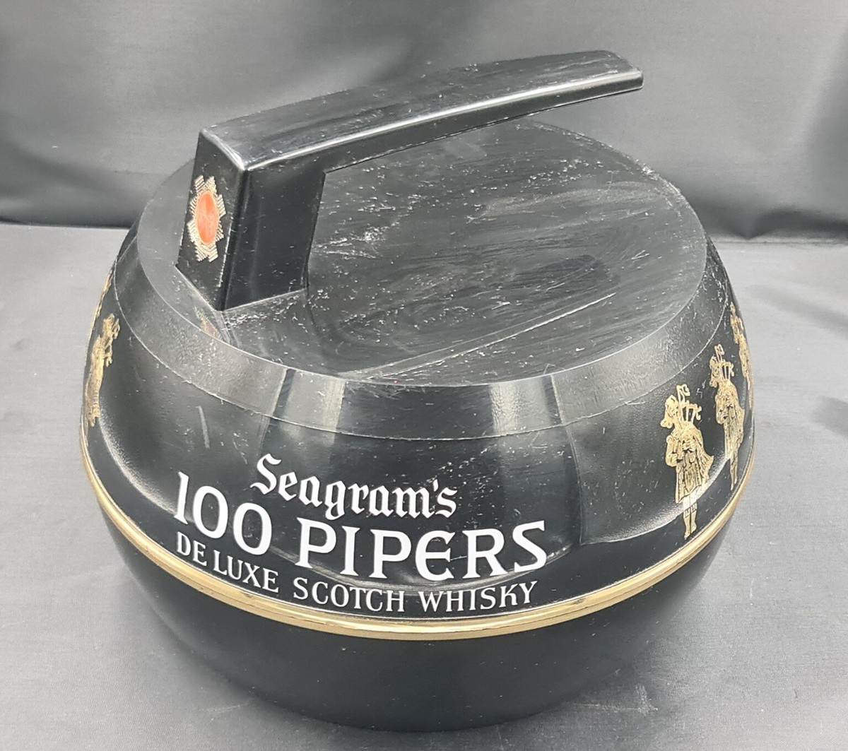 Vintage Seagram's 100 Pipers Scotch Whisky ICE CUBE BUCKET