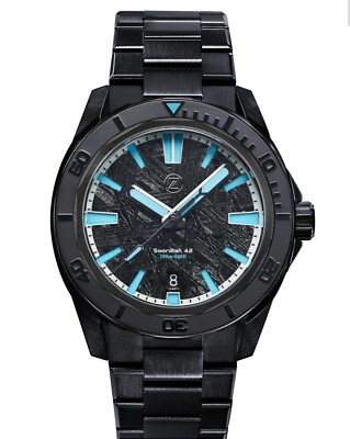 ZELOS Swordfish 42 MM SS DLC METEORITE neu ungetragen new