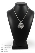 Bokser 3 - zawieszka z wizerunkiem psa na srebrnym łańcuszku ArtDog typ2