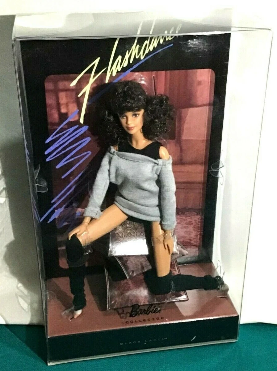 NRFB FLASHDANCE BARBIE DOLL BLACK LABEL SWEATER DRESS LEG WARMERS + EX RED  HEELS