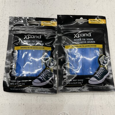 Xpand 2-Pack Blue No-Tie Lacing System Adult & Kids One Size Fits All