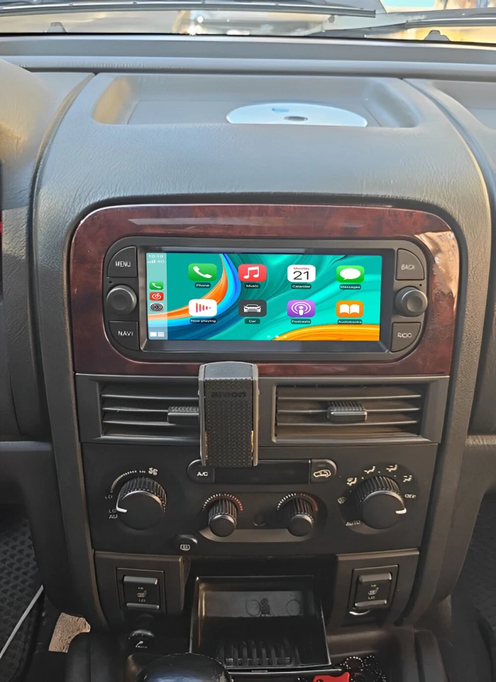 For Jeep Grand Cherokee 1999-2004 Apple Carplay Car Stereo Radio Android Navi Foto 3 de 4